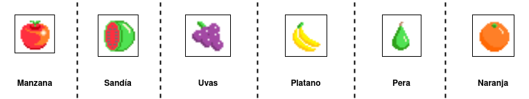 Ejemplo de clasificación multi-clase con frutas